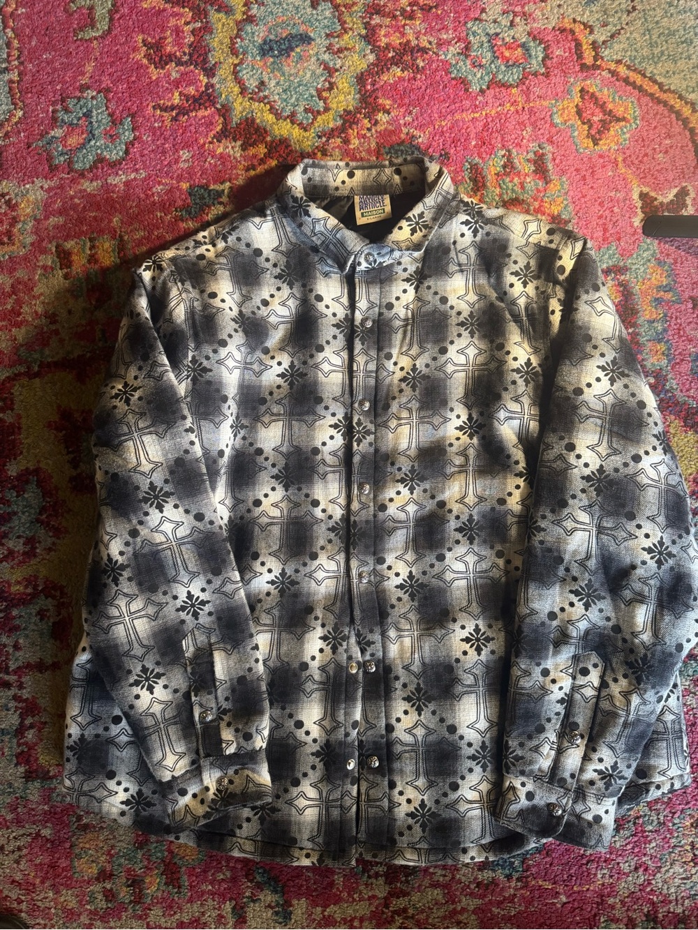 Madison Black & White Patterned Lightweight Shirt Jacket